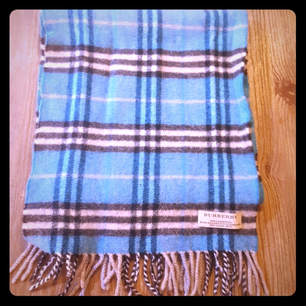 Blue Burberry Scarf.